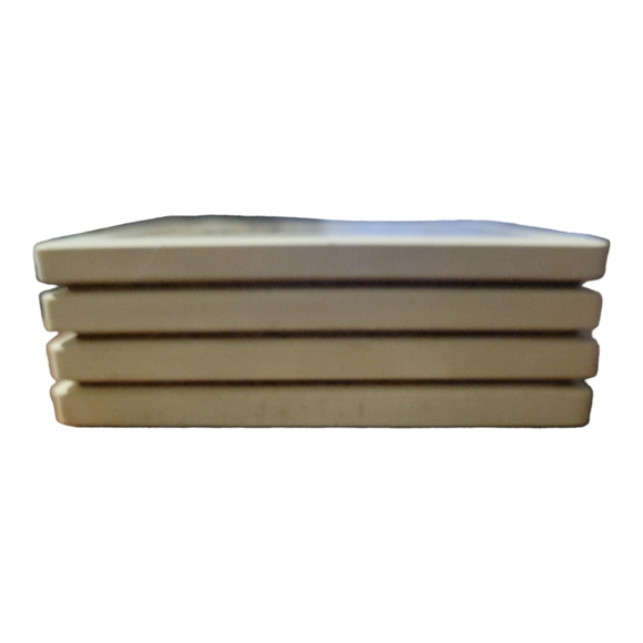 4 Vtg Cheetah Animal Square Ceramic Coasters Non-Slip Cork Back - Picture 4 of 7